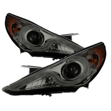 Load image into Gallery viewer, Spyder Hyundai Sonata 11-13 Projector Headlights- Light Bar DRL Chrm PRO-YD-HYSON11V2-LBDRL-SM
