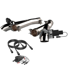 Load image into Gallery viewer, QTP 2018+ Jeep Grand Cherokee Trackhawk 2.75in 304SS Aggressor Cutout Dual Mid Pipes
