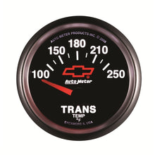 Load image into Gallery viewer, Autometer GM Bowtie Black 2-1/16in 100-250 Degree F Electronic Transmission Temperature Gauge
