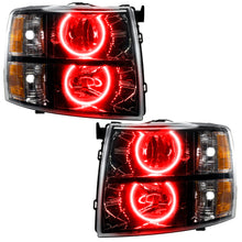 Load image into Gallery viewer, Oracle Lighting 07-13 Chevrolet Silverado Assembled Halo Headlights Round Style - Blk Housing -Red
