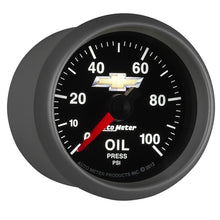 Load image into Gallery viewer, AutoMeter Gauge Oil Press 2-1/16in. 100PSI Digital Stepper Motor Chevy Gold Bowtie

