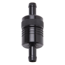 Load image into Gallery viewer, Edelbrock Fuel Filter Aluminum 3In X 01/ 1/8In 3/8In Inlet/Outlet Black
