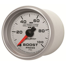 Load image into Gallery viewer, Autometer Ultra-Lite II 52mm 0-100 PSI Mechanical Boost Gauge
