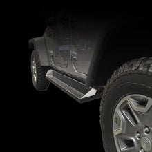 Load image into Gallery viewer, DV8 Offroad 07-18 Jeep Wrangler JK Plated Steel Rock Slider Steps - Matte Black (4 Door Only)
