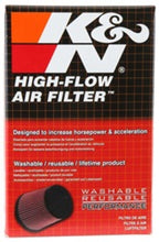 Load image into Gallery viewer, K&amp;N Univrsl Rubber Oval Tprd Filter 2.438in F ID/3.75in B-OW/4.5in B-OL/2.5in T-OW/3.5in T-OL/6in H
