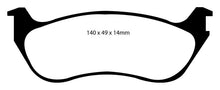 Load image into Gallery viewer, EBC 02-05 Ford Explorer 4.0 2WD Yellowstuff Rear Brake Pads
