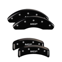 Load image into Gallery viewer, MGP 4 Caliper Covers Engraved Front &amp; Rear Honda Black finish silver ch
