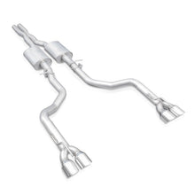 Load image into Gallery viewer, Stainless Works 15-19 Dodge Challenger 6.2L/6.4L Hemi 3in Legend Catback X-Pipe w/4in Quad Tips

