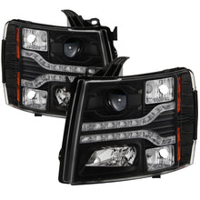 Load image into Gallery viewer, Spyder Chevy Silverado 1500 07-13 V2 Projector Headlights - LED DRL - Black PRO-YD-CS07V2-DRL-BK
