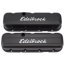 Load image into Gallery viewer, Edelbrock Valve Cover Signature Series Chevrolet 1965 and Later 396-502 V8 Tall Black
