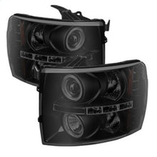 Load image into Gallery viewer, Spyder Chevy Silverado 1500/2500 07-13 Projector Headlights LED Halo LED Blk Smke PRO-YD-CS07-HL-BSM
