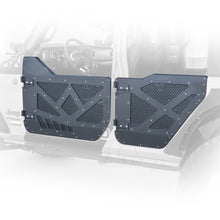 Load image into Gallery viewer, DV8 18-22 Jeep 4 Door JL/JT Aluminum Half Doors with Perforated Mesh Front
