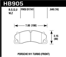 Load image into Gallery viewer, Hawk DTC-80 14-18 Porsche 911 Front Race Brake Pads
