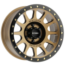 Load image into Gallery viewer, Method MR305 NV 20x9 +18mm Offset 6x5.5 108mm CB Method Bronze/Black Street Loc Wheel
