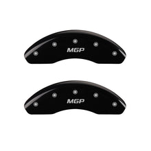 Load image into Gallery viewer, MGP 4 Caliper Covers Engraved Front &amp; Rear MGP Black finish silver ch
