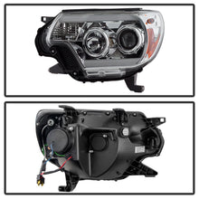 Load image into Gallery viewer, Spyder Toyota Tacoma 12-16 Projector Headlights Light Bar DRL Chrome PRO-YD-TT12-LBDRL-C
