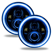 Load image into Gallery viewer, Oracle 7in High Powered LED Headlights - Black Bezel - Blue
