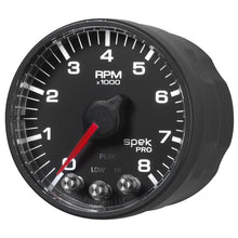 Load image into Gallery viewer, Autometer Spek-Pro Black 2 1/16 inch 8K RPM Tach w/ Shift Light and Peak Memory

