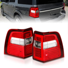 Load image into Gallery viewer, ANZO 07-17 For Expedition LED Taillights w/ Light Bar Chrome Housing Red/Clear Lens
