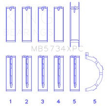 Load image into Gallery viewer, King Ford 302cid Coyote Coated (Size .026) Crankshaft Main Bearings (Set of 5)
