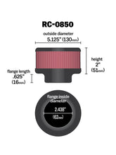 Load image into Gallery viewer, K&amp;N Universal Chrome Filter 2.438in Flange ID x 5.125in OD x 2in H

