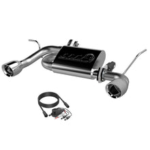Load image into Gallery viewer, QTP 07-18 Jeep Wrangler 3.6L/3.8L 304SS Screamer Axle Back Exhaust w/4in Tips
