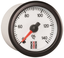 Load image into Gallery viewer, Autometer Stack 52mm 40-140 Deg C 1/8in NPTF Male Pro Stepper Motor Oil Temp Gauge - White
