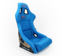 Load image into Gallery viewer, NRG FRP Bucket Seat ULTRA Edition - Large (Blue Alcantara/Gold Glitter Back)

