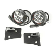 Load image into Gallery viewer, Rugged Ridge 07-18 Jeep Wrangler JK Textured Black Round Windshield LED Kit w/ Brackets
