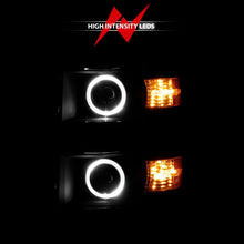 Load image into Gallery viewer, ANZO 14-15 Chevrolet Silverado 1500 Projector Headlights w/ Halo Black Housing w/ Black Trim
