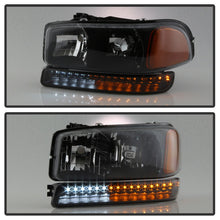 Load image into Gallery viewer, xTune GMC Sierra 99-06 /Yukon 00-06 Headlights &amp; LED Bumper Lights - Black HD-JH-GS99-LED-SET-BK
