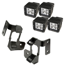 Load image into Gallery viewer, Rugged Ridge 07-18 Jeep Wrangler JK Semi-Gloss Black Square A-Pillar LED Light Mount Kit
