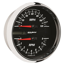Load image into Gallery viewer, Autometer Pro-Cycle Gauge Tach/Speedo 4 1/2in 8K Rpm/120 Mph Black
