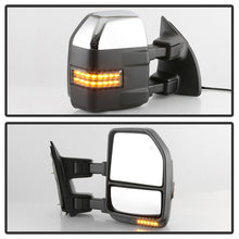 Load image into Gallery viewer, xTune 08-15 Ford F-250 SD Heated Adj LED Signal Chrome Mirrors - Smk (MIR-FDSD08S-G5-PW-RSM-SET)

