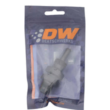 Load image into Gallery viewer, DeatschWerks 8AN Male Flare to Straight 5/16in Single Hose Barb - Anodized Matte Black
