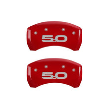 Load image into Gallery viewer, MGP Rear set 2 Caliper Covers Engraved Rear 2015/50 Red finish silver ch
