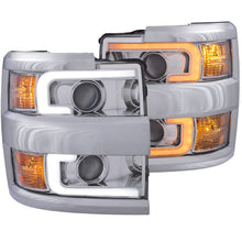 Load image into Gallery viewer, ANZO Projector Headlights 15-17 Chevrolet Silverado 2500HD / 3500HD Chrome w/ Chrome Rim
