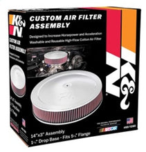 Load image into Gallery viewer, K&amp;N 14in Red Custom Air Cleaner Assembly - 5.125in ID x 14in OD x 2.75in H x 1.25in Drop Base
