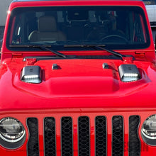 Load image into Gallery viewer, Westin 18-20 Jeep Wrangler JL 2dr LED Hood Scoops - Textured Black

