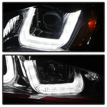 Load image into Gallery viewer, Spyder Volkswagen Golf VII 14-16 Projector Headlights DRL LED Red Stripe Blk PRO-YD-VG15-RED-DRL-BK
