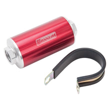 Load image into Gallery viewer, Russell Performance Profilter Fuel Filter 6in Long 60 Micron -10AN Inlet -10AN Outlet - Red
