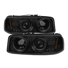 Load image into Gallery viewer, Spyder GMC Sierra 1500/2500 99-06 Projector Headlights LED Halo LED Blk Smke PRO-YD-CDE00-HL-BSM
