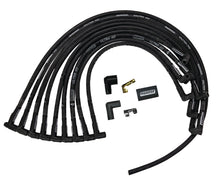 Load image into Gallery viewer, Moroso Chevrolet Small Block (w/Jesel) Ignition Wire Set - Ultra 40 - Sleeved - 90 Degree - Black

