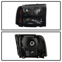 Load image into Gallery viewer, Xtune Ford F250/350/450 Super Duty 05-07 Crystal Headlights Black Smoked HD-JH-FS05-AM-BSM
