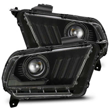 Load image into Gallery viewer, AlphaRex 10-12 Ford Mustang PRO-Series Projector Headlights Plank Style Black w/Top/Bottom DRL
