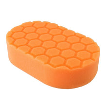 Load image into Gallery viewer, Chemical Guys Hex-Logic Medium Cutting Hand Applicator Pad - Orange - 3in x 6in x 1in
