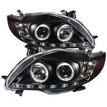 Load image into Gallery viewer, Spyder Toyota Corolla 09-10 Projector Headlights LED Halo DRL Blk High H1 Low H1 PRO-YD-TC09-DRL-BK
