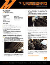 Load image into Gallery viewer, Mishimoto 10-12 Hyundai Genesis Coupe 3.8L V6 Performance Aluminum Radiator
