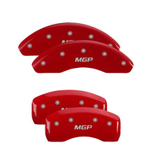 Load image into Gallery viewer, MGP 4 Caliper Covers Engraved Front &amp; Rear MGP Red finish silver ch

