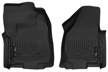 Load image into Gallery viewer, Husky Liners 12-16 Ford F-250/F-350 Standard Cab w/o Trans Case Shifter XAC Black Front Floor Liners
